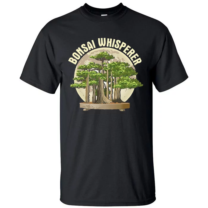 Bonsai Whisperer Retro Gardener Nature Bonsai Tree Lover Tall T-Shirt