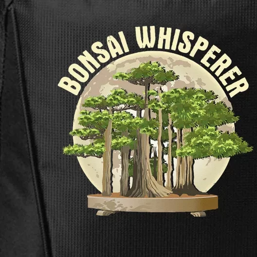 Bonsai Whisperer Retro Gardener Nature Bonsai Tree Lover City Backpack