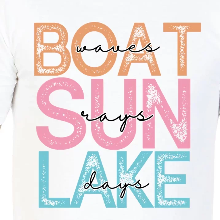 Boat Waves Sun Rays Lake Days Comfort Colors T-Shirt