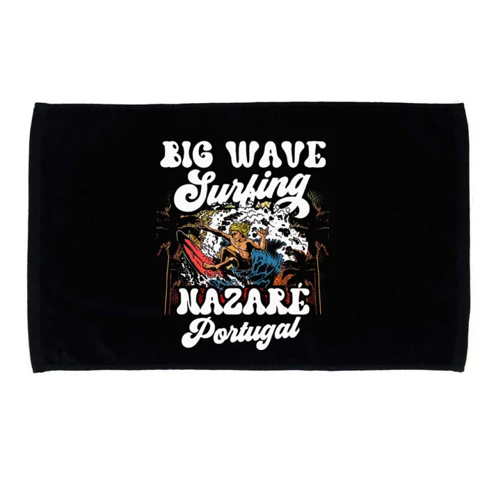 Big Wave Surfing Nazaré Portugal Surfer Surf Microfiber Hand Towel