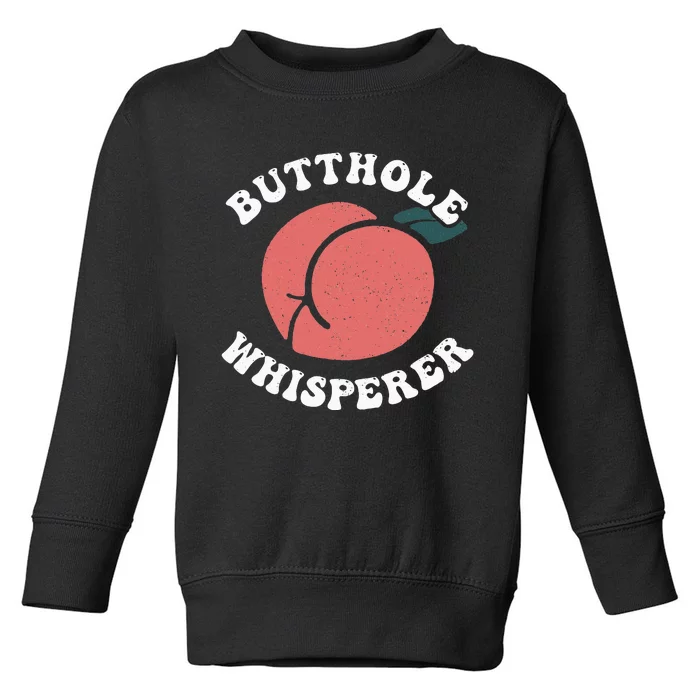 Butthole Whisperer Sarcastic Jokes Vintage Toddler Sweatshirt