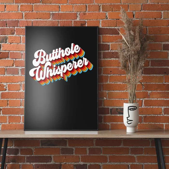 Butthole Whisperer Sarcastic Jokes Retro Poster