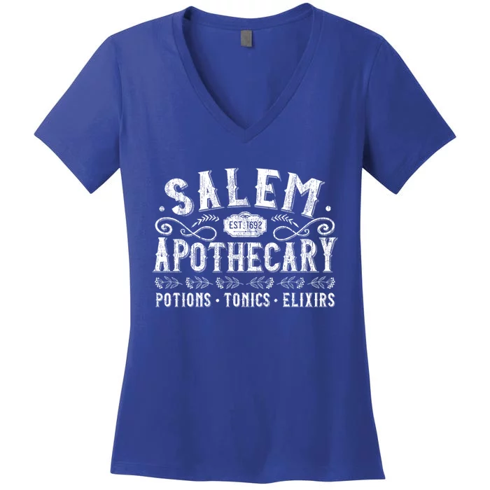 Basic Witch Salem Apothecary Herbalist Elixir Tonic Potion Funny Gift Women's V-Neck T-Shirt