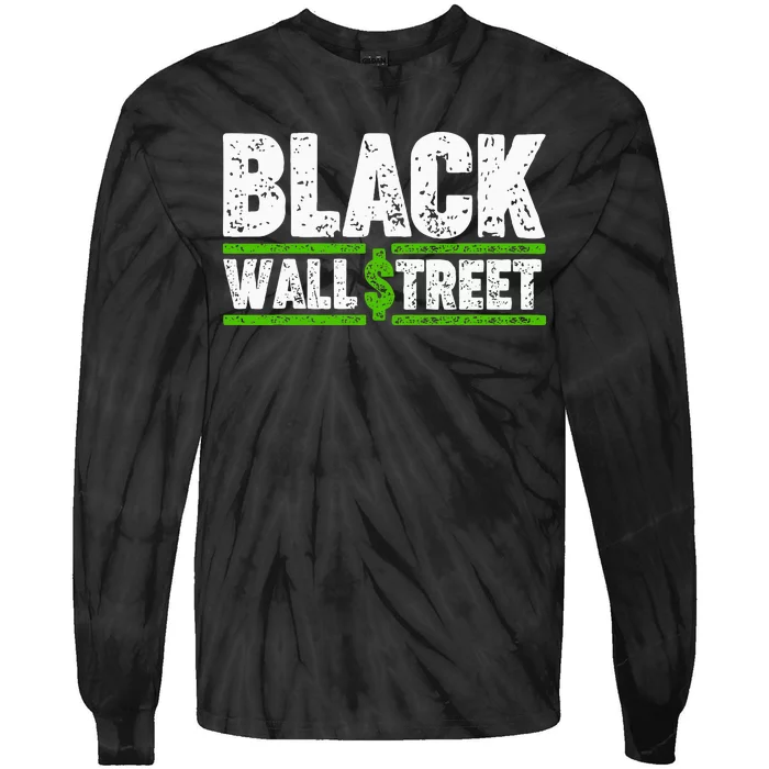 Black Wall Street Tie-Dye Long Sleeve Shirt