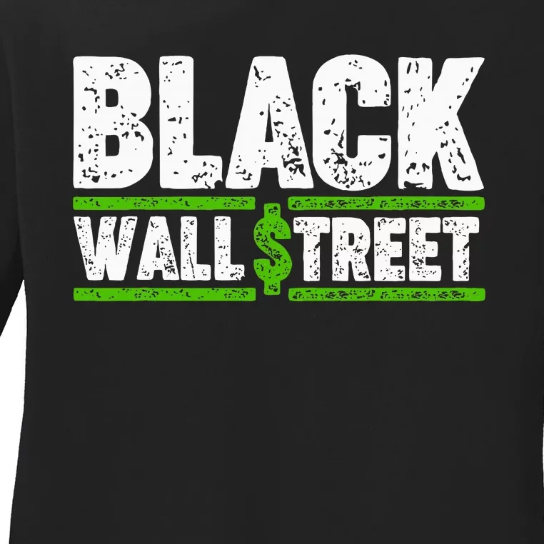 Black Wall Street Ladies Long Sleeve Shirt