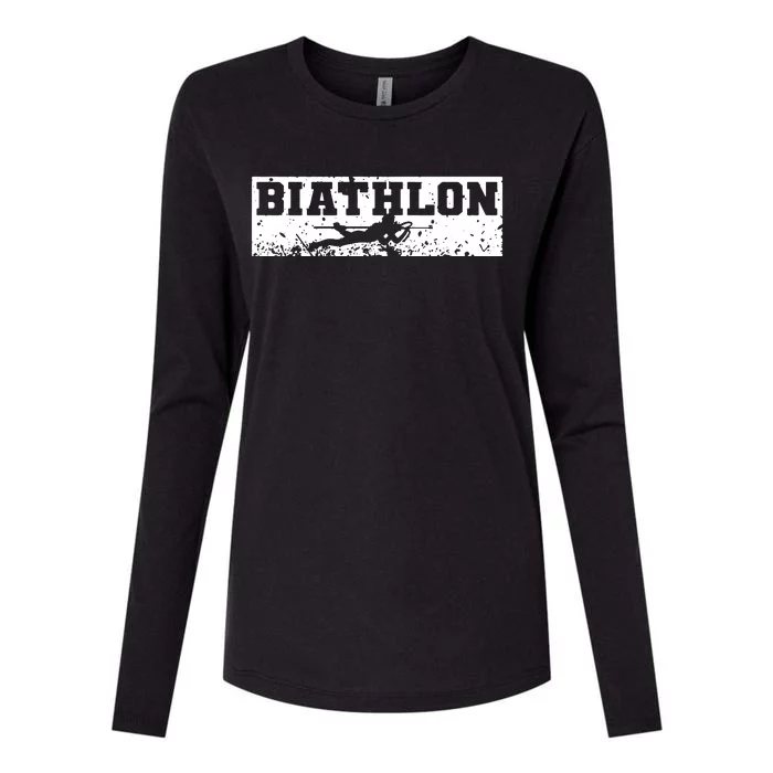 Biathlon Winter Sport Womens Cotton Relaxed Long Sleeve T-Shirt