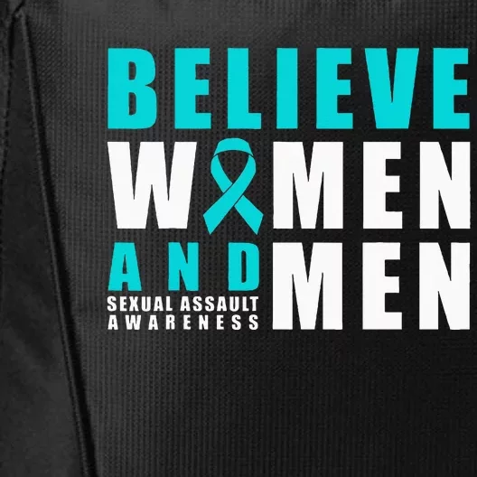 Belive Women & Sexual Assault Awareness Ribbon City Backpack