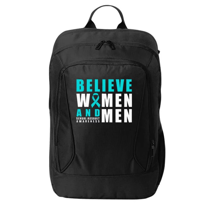 Belive Women & Sexual Assault Awareness Ribbon City Backpack