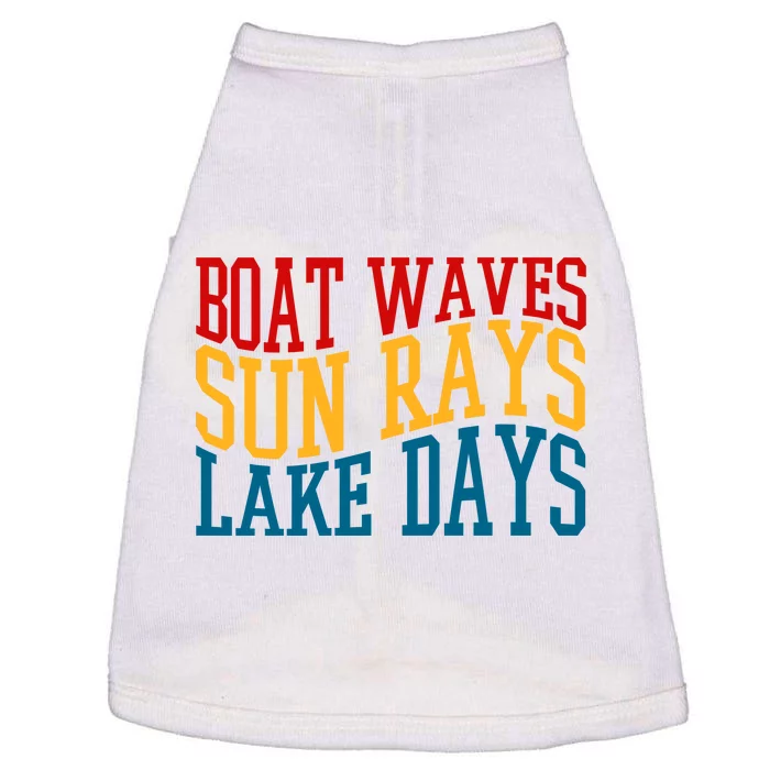 Boat Waves Sun Rays Lake Days Doggie Tank