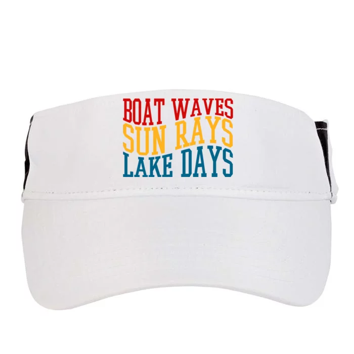 Boat Waves Sun Rays Lake Days Adult Drive Performance Visor