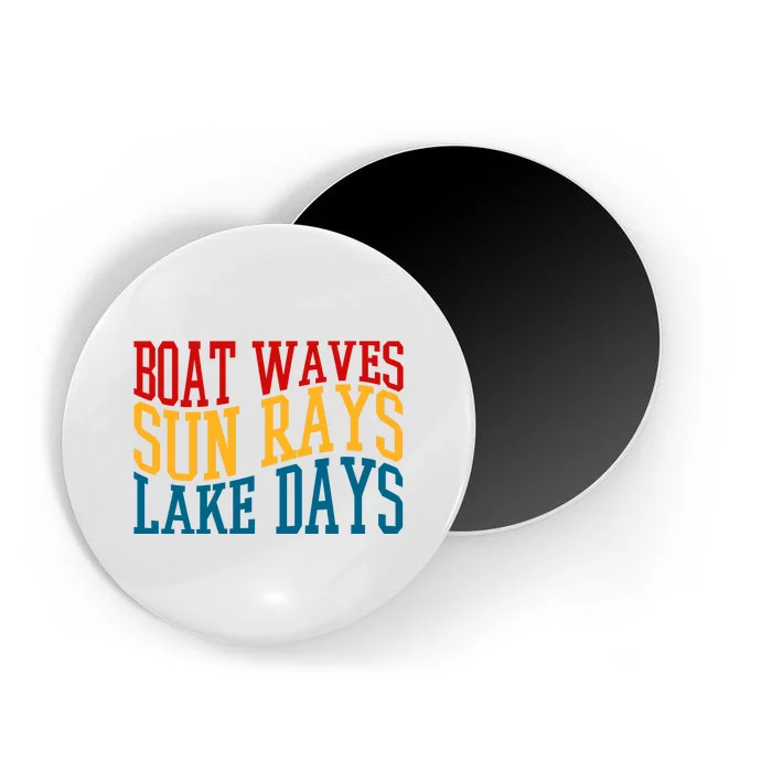 Boat Waves Sun Rays Lake Days Magnet