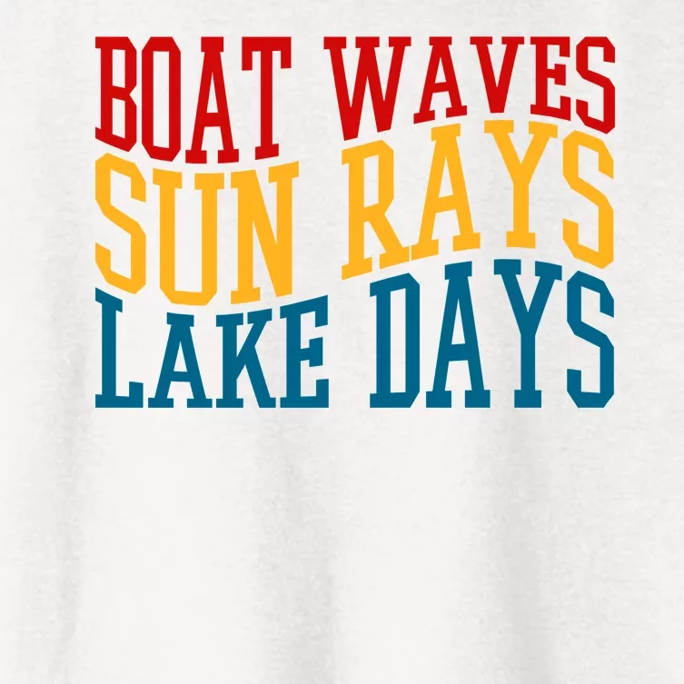 Boat Waves Sun Rays Lake Days Women's Crop Top Tee