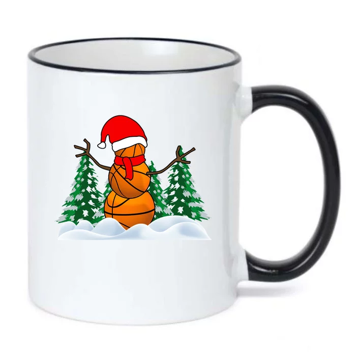 Basketball Winter Snowman Santa Black Color Changing Mug