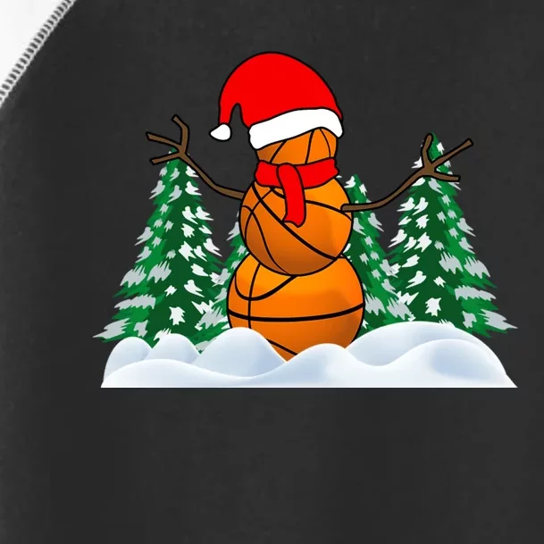 Basketball Winter Snowman Santa Toddler Fine Jersey T-Shirt