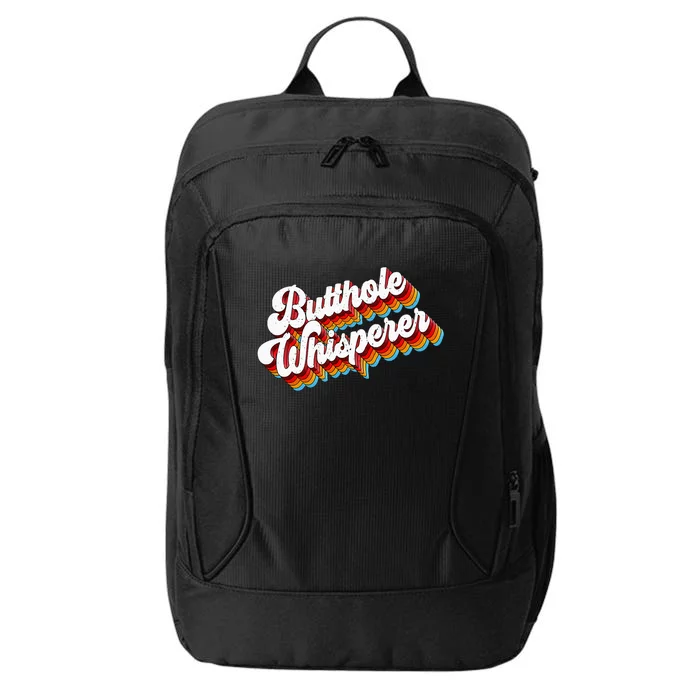 Butthole Whisperer Sarcastic Jokes Retro City Backpack