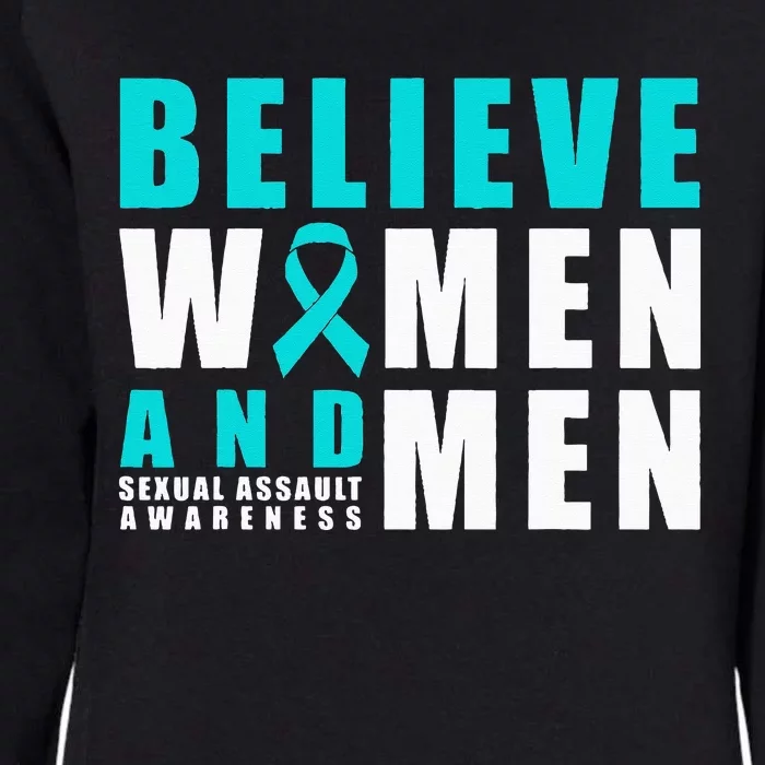 Belive Women & Sexual Assault Awareness Ribbon Womens California Wash Sweatshirt