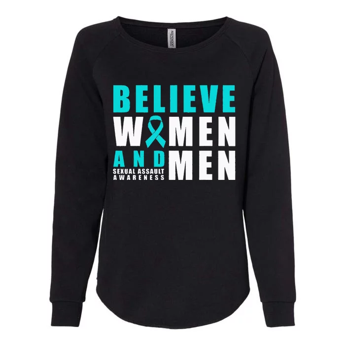 Belive Women & Sexual Assault Awareness Ribbon Womens California Wash Sweatshirt