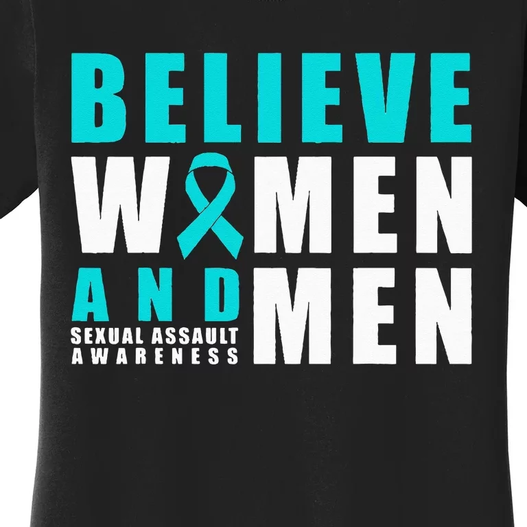 Belive Women & Sexual Assault Awareness Ribbon Women's T-Shirt