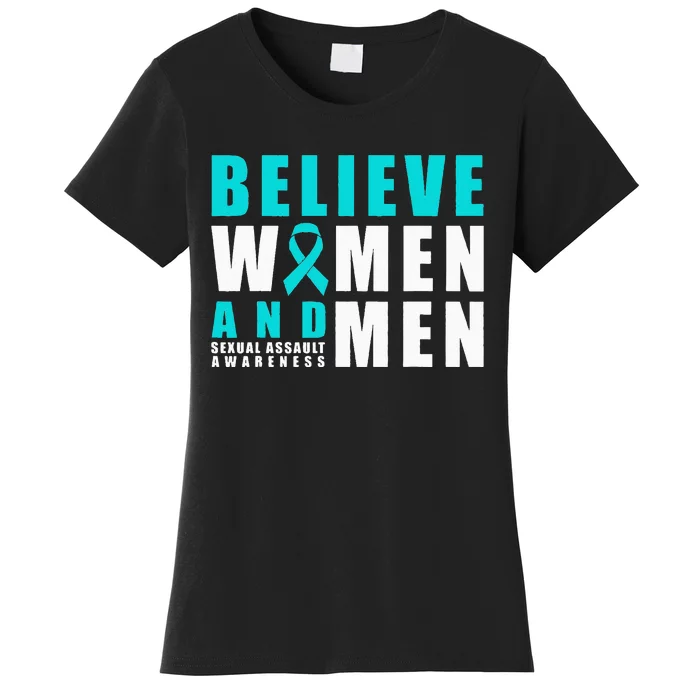 Belive Women & Sexual Assault Awareness Ribbon Women's T-Shirt