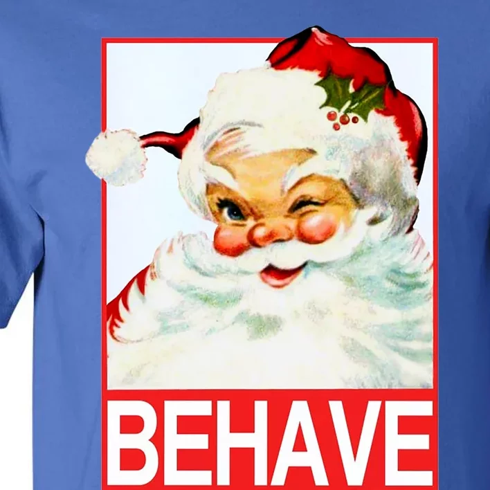 Behave Winking Santa Claus Gift Tall T-Shirt