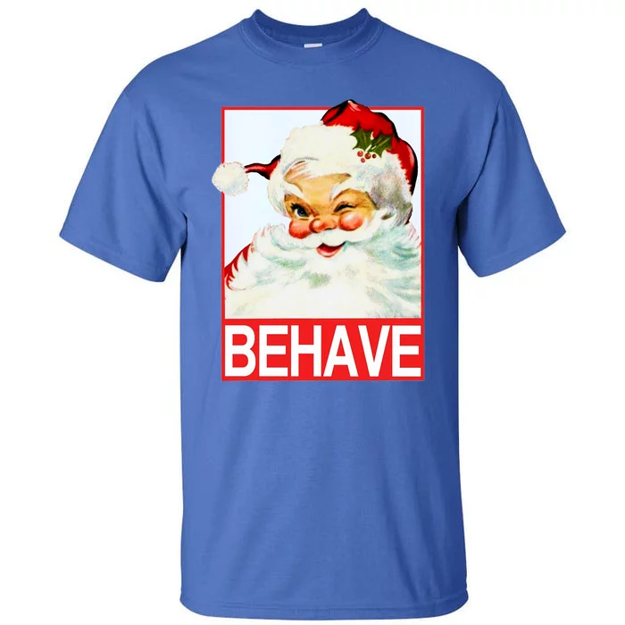 Behave Winking Santa Claus Gift Tall T-Shirt