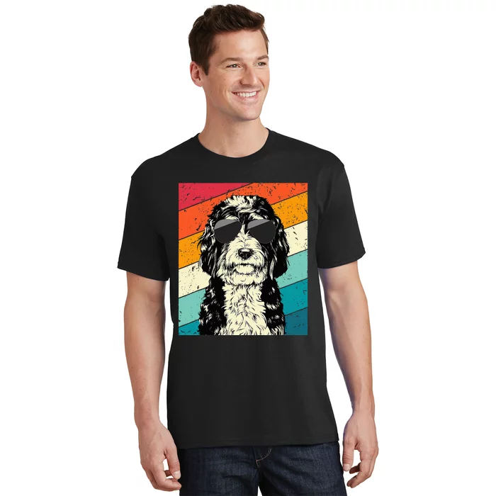 Bernedoodle With Sunglasses Dog Lovers T-Shirt