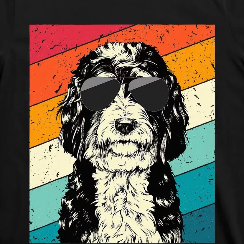 Bernedoodle With Sunglasses Dog Lovers T-Shirt