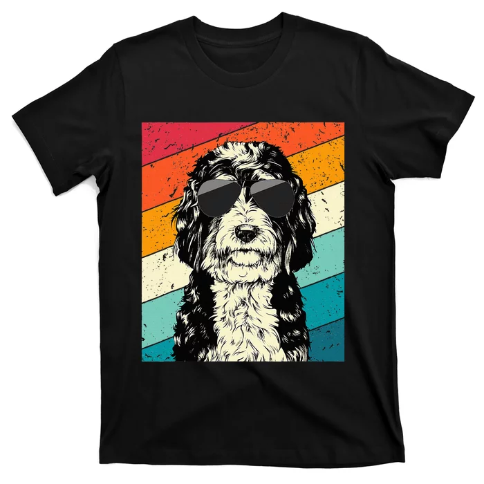 Bernedoodle With Sunglasses Dog Lovers T-Shirt