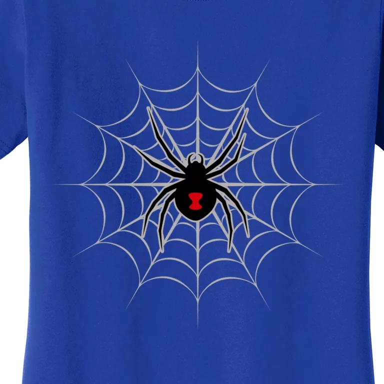 Black Widow Spider Cobweb Spooky Gift Women's T-Shirt