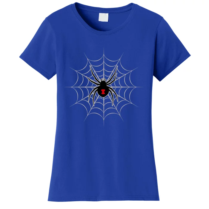 Black Widow Spider Cobweb Spooky Gift Women's T-Shirt