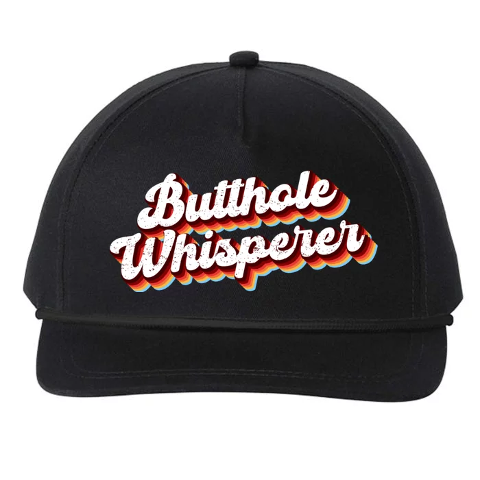 Butthole Whisperer Sarcastic Jokes Retro Funny Snapback Five-Panel Rope Hat