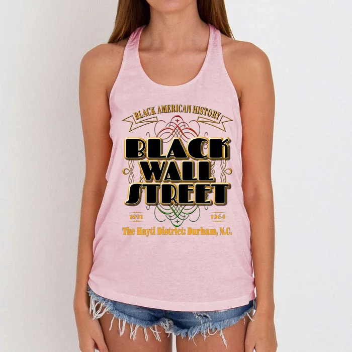 Black Wall Street The Hayti District: Durham N C Meaningful Gift Women's Knotted Racerback Tank