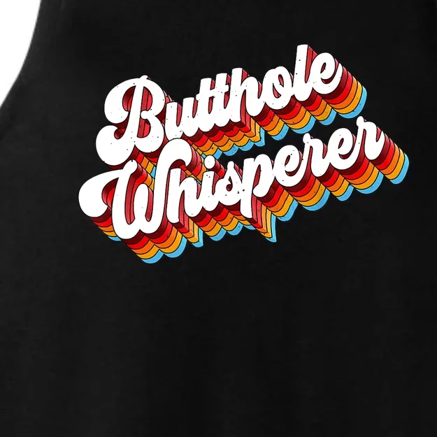 Butthole Whisperer Sarcastic Jokes Retro Ladies Tri-Blend Wicking Tank