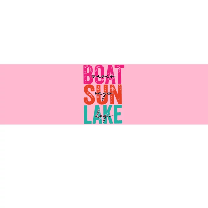 Boat Waves Sun Rays Lake Days Bumper Sticker