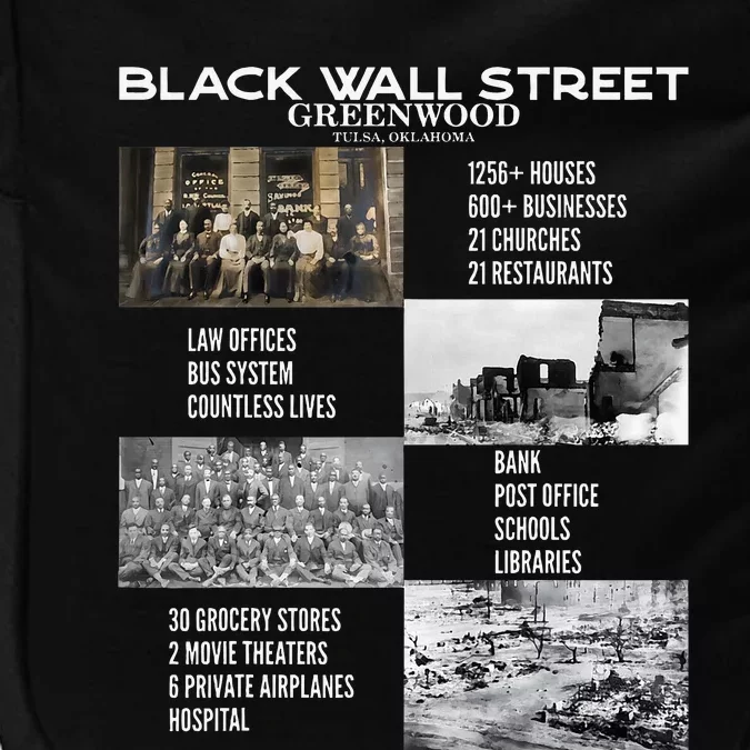 Black Wall Street African American Black History And Legacy Impact Tech Backpack