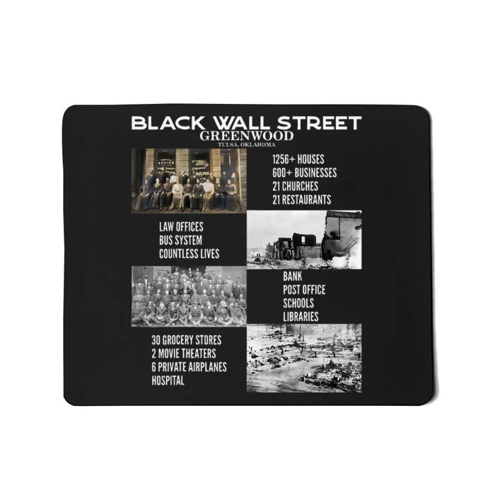 Black Wall Street African American Black History And Legacy Mousepad