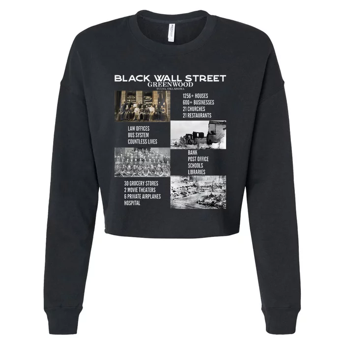 Black Wall Street African American Black History And Legacy Cropped Pullover Crew