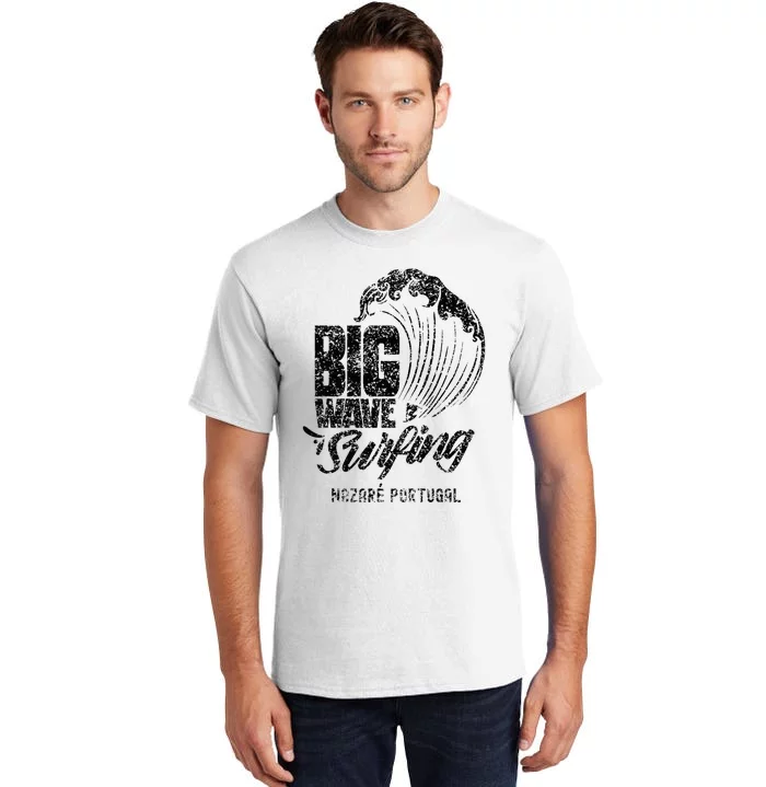 Big Wave Surfing Nazaré Portugal Surfer Surf Tall T-Shirt