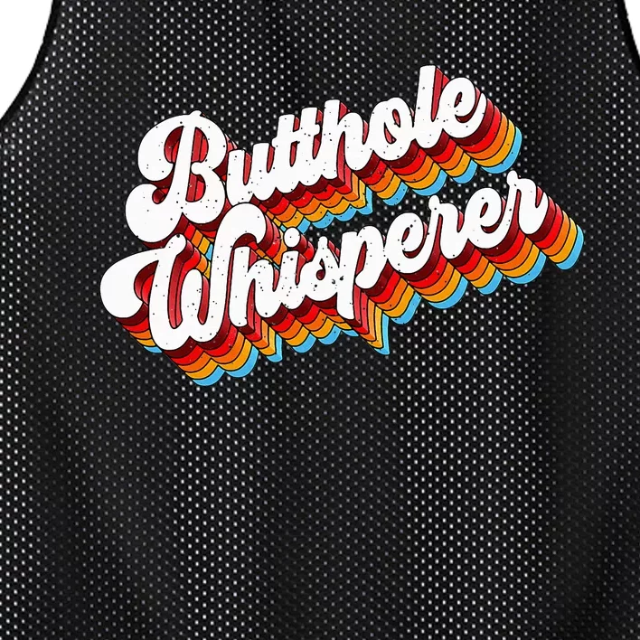 Butthole Whisperer Sarcastic Jokes Retro Mesh Reversible Basketball Jersey Tank