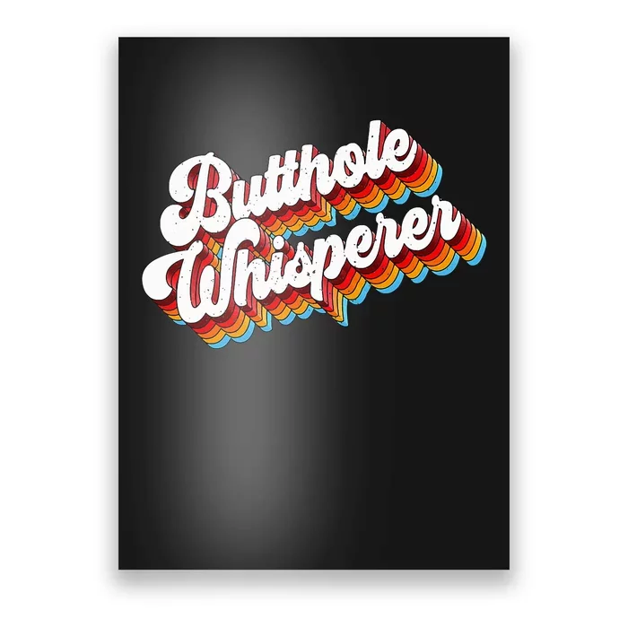 Butthole Whisperer Sarcastic Jokes Retro Poster