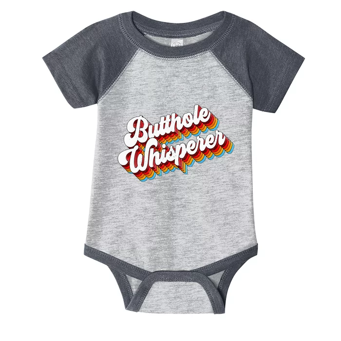 Butthole Whisperer Sarcastic Jokes Retro Infant Baby Jersey Bodysuit