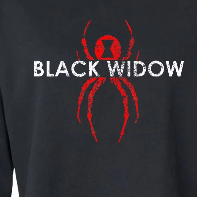 Black Widow Spider Gift Cropped Pullover Crew