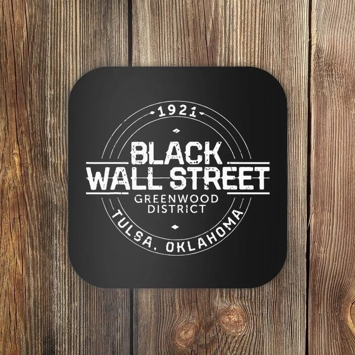 Black Wall Street Greenwood District Tulsa Oklahoma 1921 Coaster