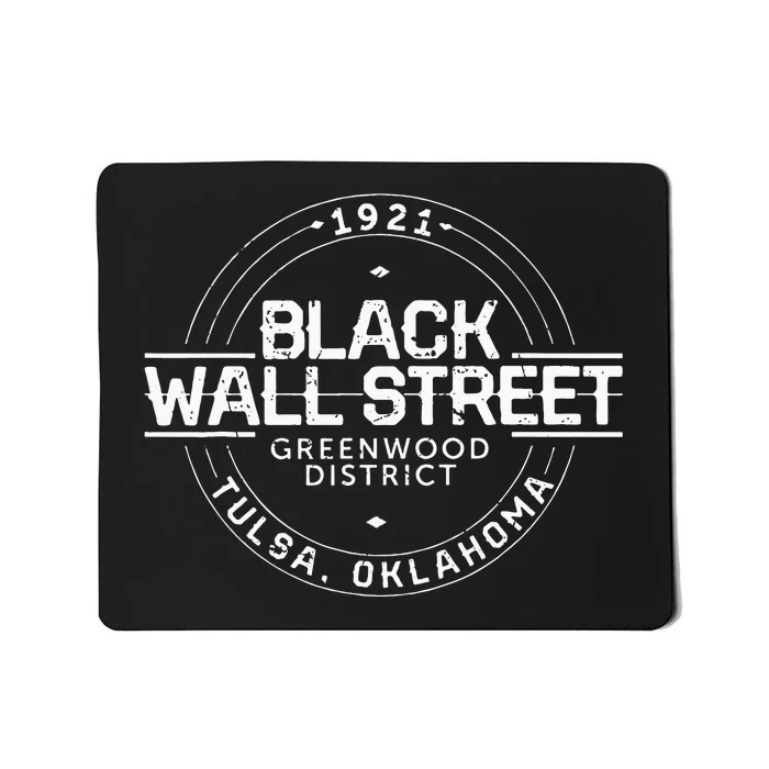 Black Wall Street Greenwood District Tulsa Oklahoma 1921 Mousepad