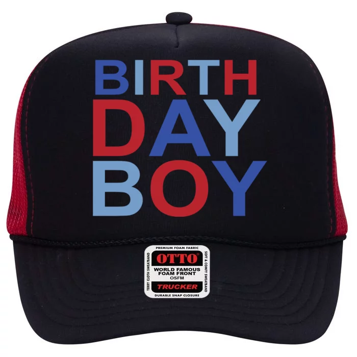 Boys With Sugar Boutique Birthday Boy Patriotic Birthday High Crown Mesh Trucker Hat