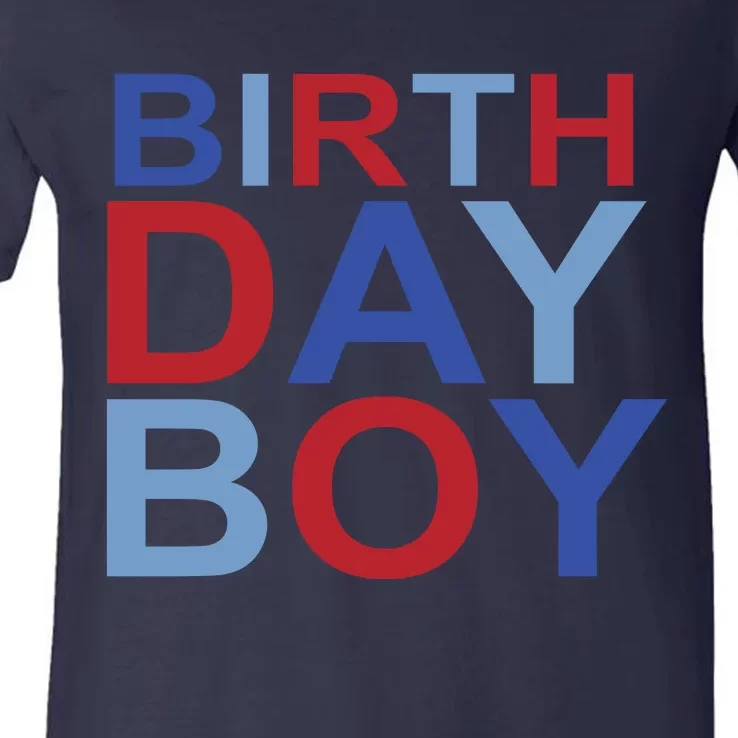 Boys With Sugar Boutique Birthday Boy Patriotic Birthday V-Neck T-Shirt