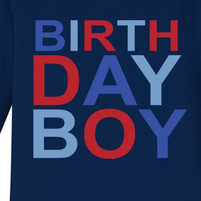 Boys With Sugar Boutique Birthday Boy Patriotic Birthday Baby Long Sleeve Bodysuit