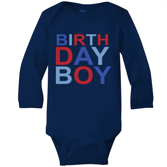 Boys With Sugar Boutique Birthday Boy Patriotic Birthday Baby Long Sleeve Bodysuit