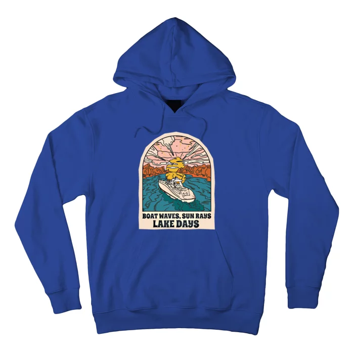 Boat Waves Sun Rays Lake Days Meaningful Gift Hoodie