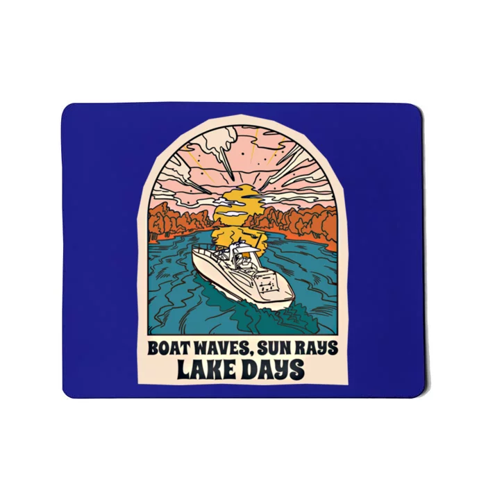 Boat Waves Sun Rays Lake Days Meaningful Gift Mousepad